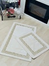 120x60 Versace Model Gold Detaylı İkili Paspas Takımı