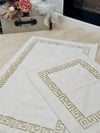120x60 Versace Model Gold Detaylı İkili Paspas Takımı
