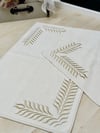 120x60 Yelpaze Model Gold Detaylı İkili Paspas Takımı