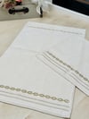 120x60 Yelpaze Model Gold Detaylı İkili Paspas Takımı