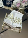 50x90 Yelpaze Model Gold Detaylı Yüz Havlusu