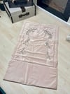 Kadife Seccade Pudra-Pembe Nakışlı