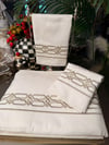 Nevresim Takımı Labirent Model Vizon Nakış (King Size)