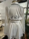 Siyah Biyeli Beyaz Bride Sabahlık