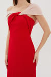 Özel Davet Siyah Beyaz Off Shoulder Maxi Elbise
