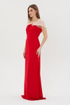 Özel Davet Siyah Beyaz Off Shoulder Maxi Elbise