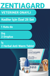 2 li Set Kedi İç Dış Parazit Bitkisel İç Dış Damlası Yağı Kedi İç Dış Anti Parazit Bit Pire Kene Damla