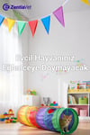 Düz Kedi Tüneli Katlanır Gökkuşağı Uzun Düz Kedi Köpek Oyun Tüneli Evcil Hayvan Oyun Tüneli 1 Adet