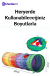 Düz Kedi Tüneli Katlanır Gökkuşağı Uzun Düz Kedi Köpek Oyun Tüneli Evcil Hayvan Oyun Tüneli 1 Adet