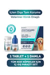 Kedi Köpek İç Dış Parazit Uzaklaştırıcı Kedi Bit Pire Kene Giderici Bitkisel 4 Damla 4 Tablet Seti