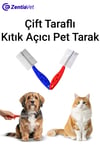 Kedi ve Köpek Çift Taraflı Kıtık Açıcı Tarak