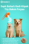 Saplı Buharlı Kedi Tarağı, Buharlı Kedi & Köpek Yıkama Fırçası Tarağı Yumuşak Silikonlu