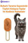 Saplı Buharlı Kedi Tarağı, Buharlı Kedi & Köpek Yıkama Fırçası Tarağı Yumuşak Silikonlu