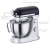 Korkmaz A470-01 Pro Mix Stand Mikser 1600W Siyah/Satin