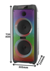 Leader LP-8100 Uhf Mikrofon Taşınabilir Ses Sistemi