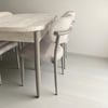 Nar Star Masa 80*130 Traverten Cappuccino Metal Ayak