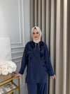 Adelin Bambu Takım Lacivert