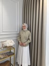 ALMARWAH Çapraz Kapama Gömlek Bej