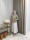 ALMARWAH Çapraz Kapama Gömlek Bej