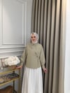 ALMARWAH Çapraz Kapama Gömlek Bej
