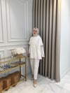 ALMARWAH Havuç Pantolon Beyaz