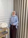 ALMARWAH Kapüşonlu Gömlek Mavi