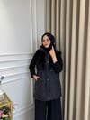 Angora Şişme Yelek Siyah
