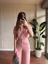 ÇITÇITLI KISA KOL TRIKO TAKIM - PEMBE 