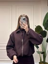 FERMUARLI ZARA MODEL CROP CEKET - BORDO