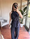 HALTER YAKA TENSEL TAKIM - LACİVERT
