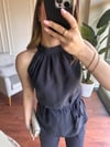 HALTER YAKA TENSEL TAKIM - LACİVERT
