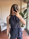 HALTER YAKA TENSEL TAKIM - LACİVERT