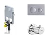 ECA Serel Gömme Rezervuar Set | Gömme Rezervuar(T020111) + P40 Mat Krom Panel(P400180) + Ankastre Ara Kesme Valfi(102151030)