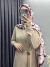 E06 Kupra Elbise  Bej