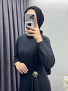 E06 Kupra Elbise  Siyah
