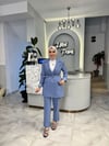 BLAZER KEMERLİ  İKİLİ TAKIM 7106