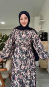 ÇITIR DESEN ŞİFON ELBİSE