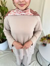 EKRUTEX ÇIT ÇIT DETAYLI İKİLİ EŞOFMAN TAKIM