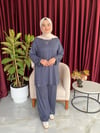 EKRUTEX ÇIT ÇIT DETAYLI İKİLİ EŞOFMAN TAKIM