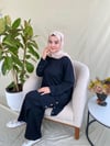 EKRUTEX ÇIT ÇIT DETAYLI İKİLİ EŞOFMAN TAKIM