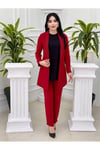 İNCİ DETAYLI BLAZER TAKIM 