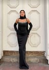 SCUBA KUMAŞ KORSE DETAYLI ABİYE