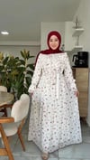 ŞİFON KURDELA DESENLİ ELBİSE