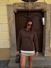 ADU Kapüşonlu Yan Fermuar Detaylı Şardonlu Sweatshirt