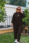 ADU Yarasa Kollu Bisiklet Yaka Viskon Bluz ve Pantolon Takımı