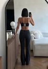ADU Yüksek Bel Geniş Paça Kadın Jean Pantolon