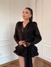 AISSHE ŞİFON KUŞAKLI ELBİSE