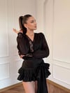 AISSHE ŞİFON KUŞAKLI ELBİSE