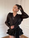 AISSHE ŞİFON KUŞAKLI ELBİSE