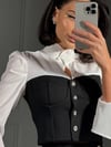 ELENZGA ŞORT GÖMLEK BLUZ SET